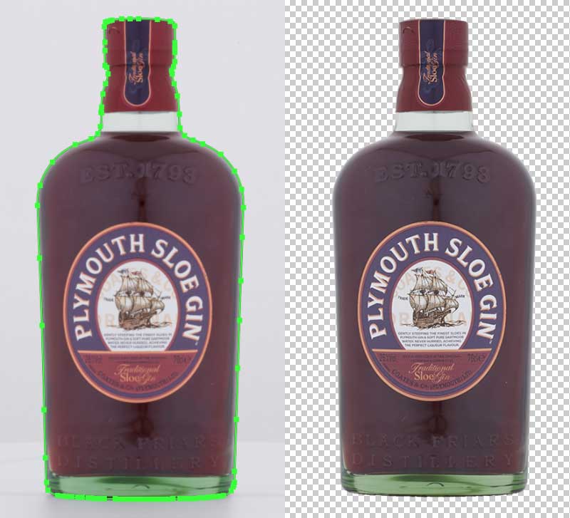 Clipping path Before after